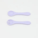 Baby Food Grade Complementary Food Training Silicone Spoon Fork Sets