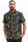 Hawaiian Print Button Down Shirt