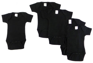 Bambini Black Onezie (Pack of 5)