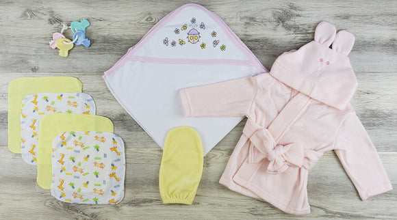 Bambini Hooded Towel, Wash Coths, Bath Mittens and Robe