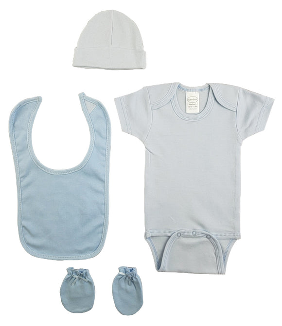 Blue 4 Piece Baby Clothes Set