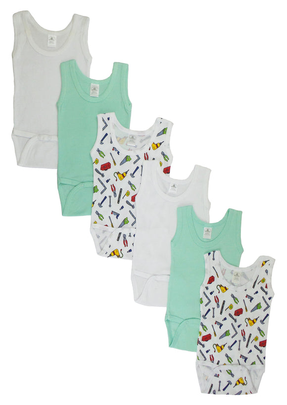 Bambini Boys' Printed Tank Top 6 Pack