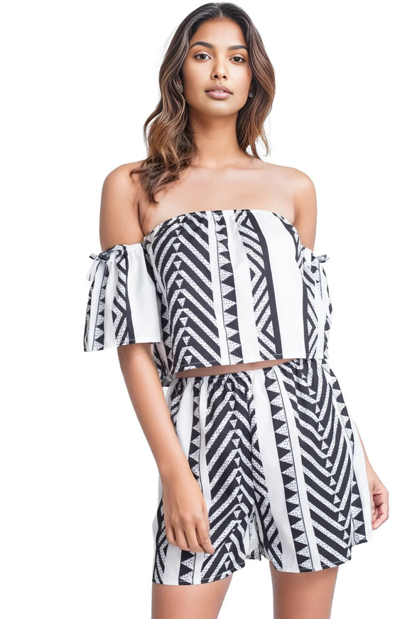 Women's Aztek Off Shoulder 2 Piece Set