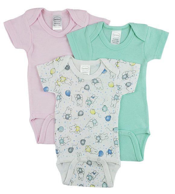 Bambini Short Sleeve One Piece 3 Pack