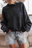 Round Neck Dropped Shoulder Sweatshirt