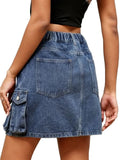 High Waist Denim Skirt