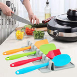 8 notch Cooking Kitchen Silicone Spoon Rest Utensil Spatula Holder