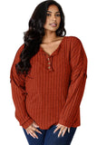 Basic Bae Full Size Ribbed Half Button Long Sleeve T-Shirt