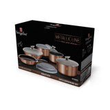 12-Pieces Cookware Set with Detached Ergonomic Handle