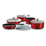 12-Pieces Cookware Set with Detached Ergonomic Handle