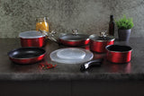 12-Pieces Cookware Set with Detached Ergonomic Handle