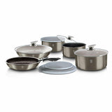 12-Pieces Cookware Set with Detached Ergonomic Handle