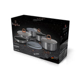 12-Pieces Cookware Set with Detached Ergonomic Handle