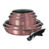 12-Pieces Cookware Set with Detached Ergonomic Handle