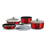 9-Pieces Cookware Set with Detached Ergonomic Handle