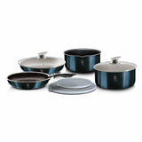 9-Pieces Cookware Set with Detached Ergonomic Handle