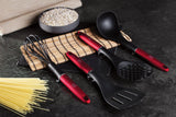 17-Piece Kitchen Cookware Set Burgundy Collection