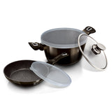 5-Piece Kitchen Cookware Set Black Collection