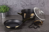 5-Piece Kitchen Cookware Set Black Collection