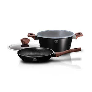 4-Piece Kitchen Cookware Set Ebony Rosewood Collection