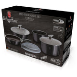 9-Pieces Cookware Set with Detached Ergonomic Handle