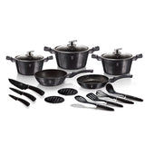 17-Piece Kitchen Cookware Set Carbon Pro Collection