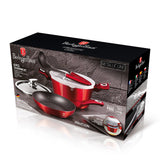 6-Piece Kitchen Cookware Set Burgundy Collection