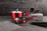 6-Piece Kitchen Cookware Set Burgundy Collection