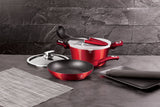 6-Piece Kitchen Cookware Set Burgundy Collection