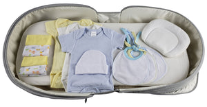 Boys 12 pc Baby Clothing Starter Set with Diaper Bag