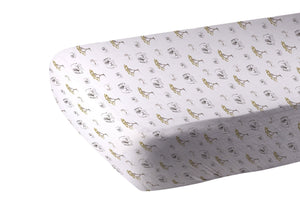 Rhinos and Elephants Bamboo Muslin Crib Sheet