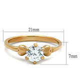 Women Stainless Steel Cubic Zirconia Rings TK1596