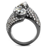 Women Stainless Steel Cubic Zirconia Rings TK2674