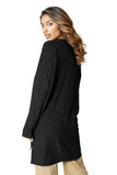 Basic Bae Full Size Ribbed Round Neck Long Sleeve Slit Top