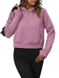 Zip-Up Raglan Sleeve Hoodie with Pocket