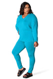 Basic Bae Full Size V-Neck Soft Rayon Long Sleeve Top and Pants Lounge Set