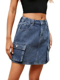 High Waist Denim Skirt