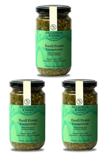 Delicious & Sons Organic Basil Pesto Genovese 6.70 oz (Pack of 3)