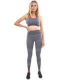 Arleta Seamless Leggings & Sports Bra Set - Grey