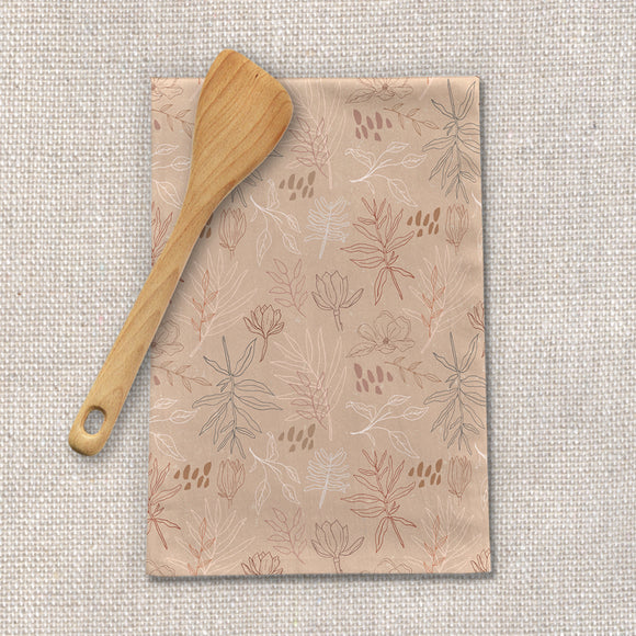 Desert Leaf Tea Towel