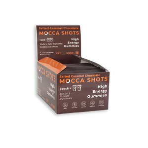 Mocca Shots Salted Caramel Chocolate Caffeine Gummy 12-pack