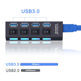 USB 3.0 Hub USB Hub 3.0 Multi USB Splitter 4/7 Port Multiple Expander