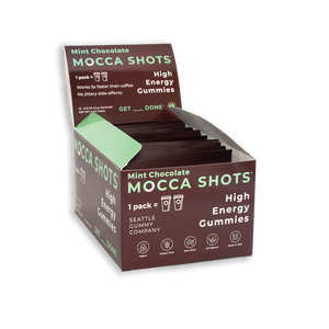 Mocca Shots Mint Chocolate Caffeine Gummy 12-pack 12x2 shots