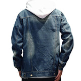 Mens Blue Denim Jacket Regular Fit Cotton Trucker Coat