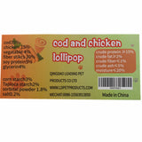 Cod And Chicken Lollipop Dog Food,Pet Treats Chicken And Green Vegetable Pet Food ,Organic Pet Snacks Dog Chews Deodorizing Clean Teeth,Dog Training Snacks,8oz