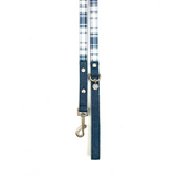 Swag Leash - Denim & Beige Plaid