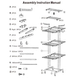 Clothes Drying Rack Rolling Collapsible Laundry Dryer Hanger Stand Rail Shelve Wardrobe Clothing Drying Racks