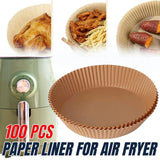 Air Fryer Liners , 100 Pcs Disposable Paper Liner For Roasting Microwave