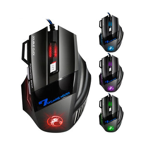 Computer Mouse Gamer Ergonomic Gaming Mouse USB Wired Game Mause 5500 DPI Silent Mice With LED Backlight 7 Button For PC Laptop