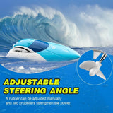 4DRC S4 RC Boat, Remote Control Boat 2.4GHz High Speed RC Racing Boat with 2 Rechargeable Batteries for Adults and Kids